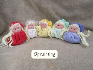 5 Juffertjes met lavendel kant en klaar, 7 cm